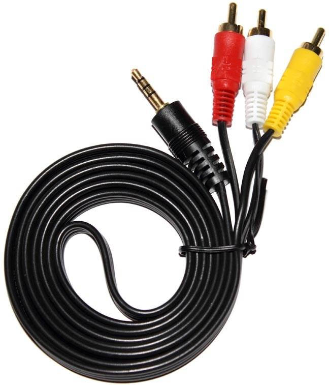 

Кабель Extradigital Jack 3.5 мм - 3 RCA AV (RYW) 1.5 м Black, Черный