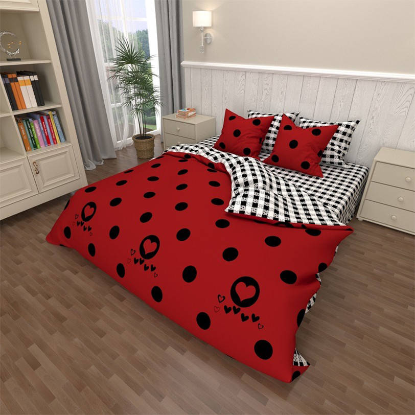 

Комплект постельного белья бязь Gold евро стандарт 200*220 157685 горошек тм KrisPol, Разные цвета