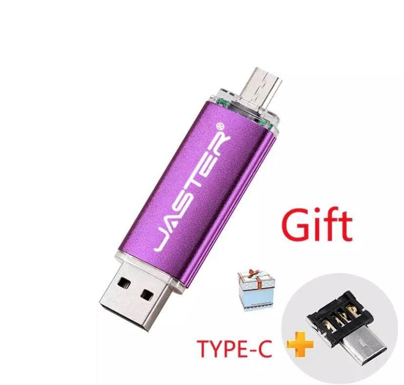 

Флеш память 64 гб USB 2.0 Flash Drive 64 Gb JASTER Micro Usb Фиолетовый