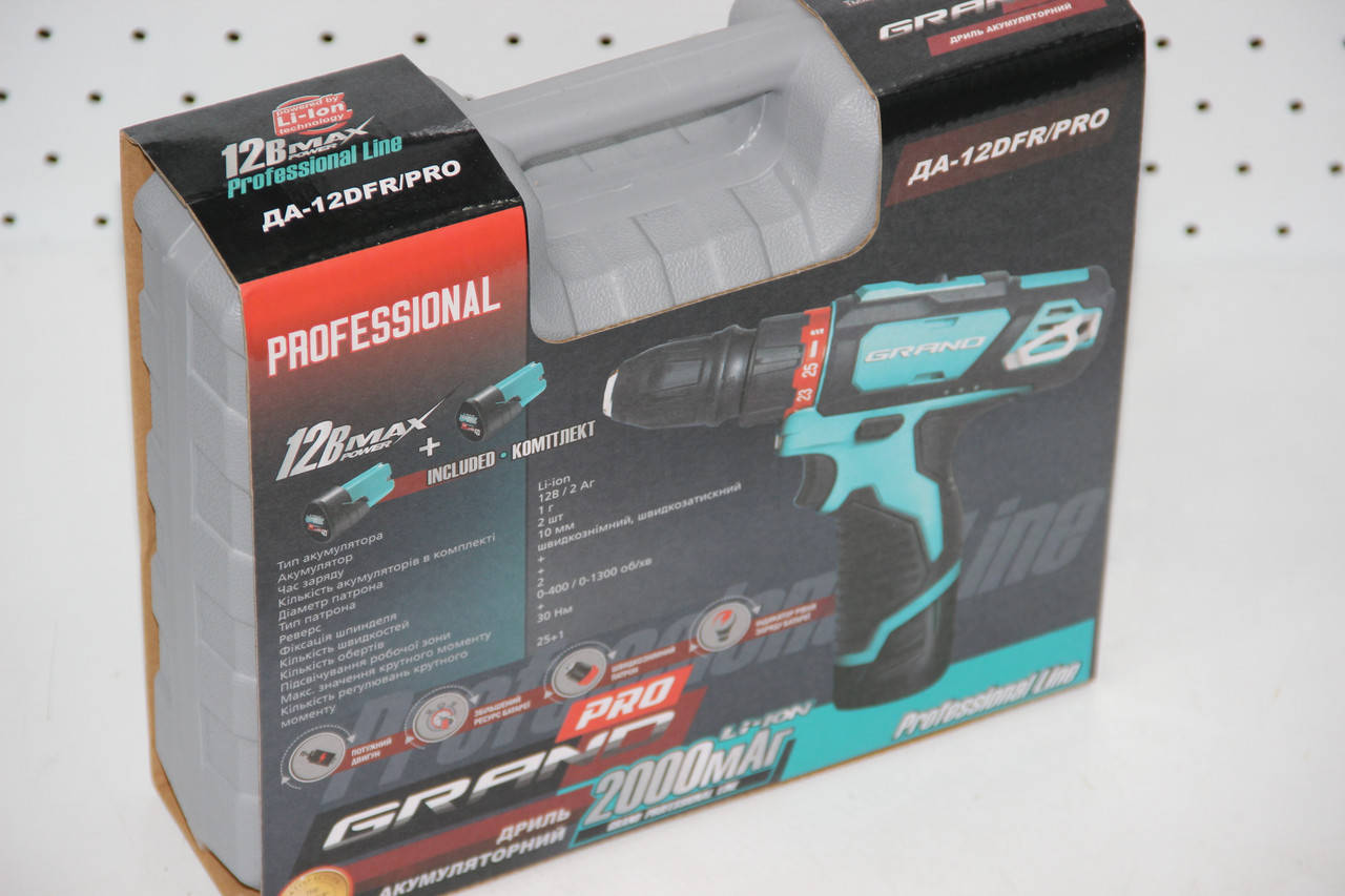 

Аккумуляторный шуруповерт Grand ДА 12 DFR / PRO
