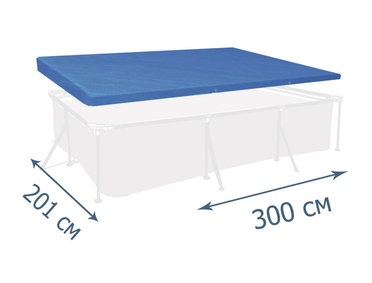

Тент - чехол для каркасного бассейна Bestway 58106, 300 х 200 см