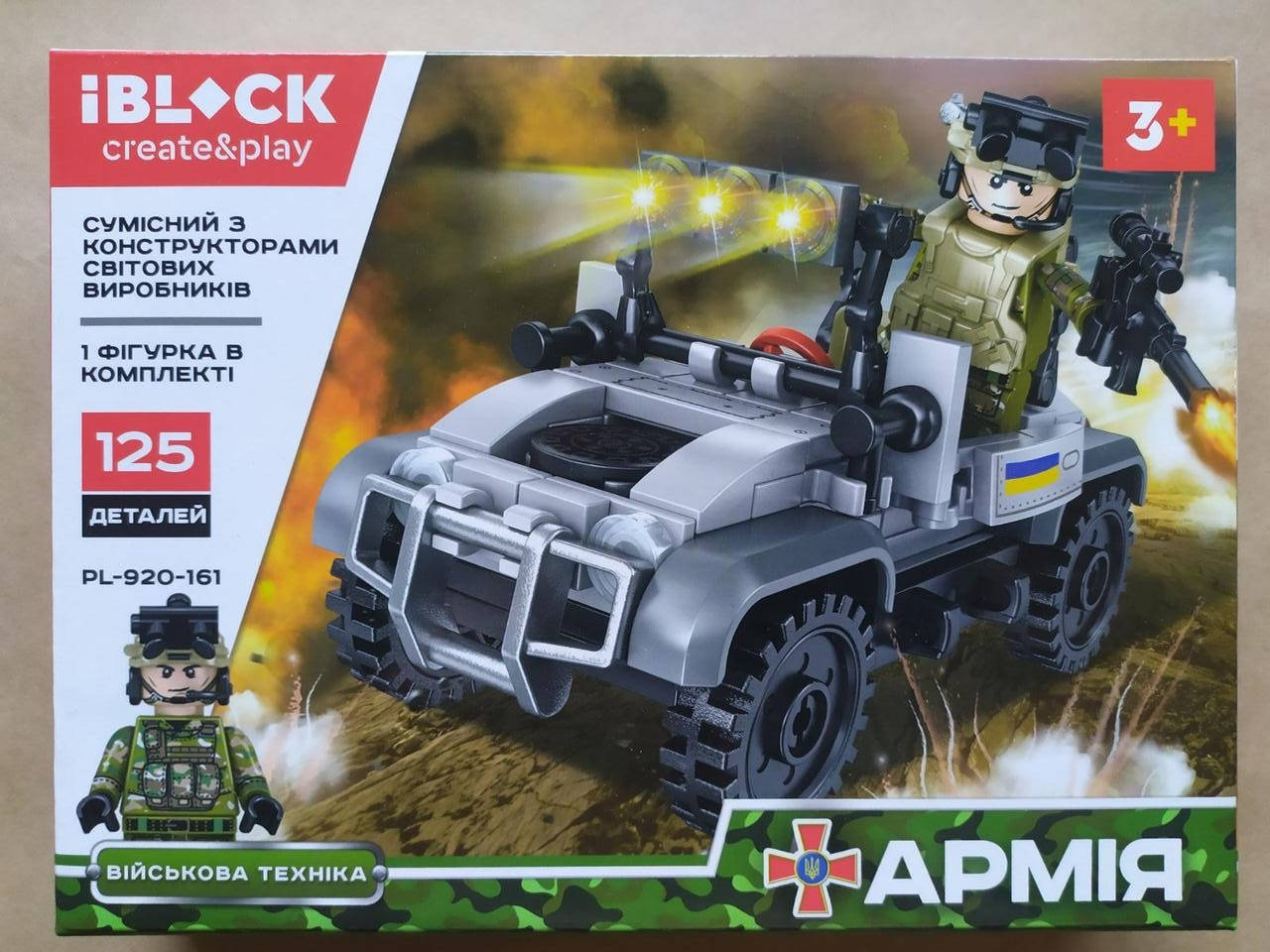 

Конструктор IBLOCK Армия. Военная машина 125 дет. (PL-920-161)