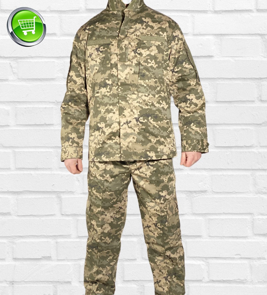 

Форма летняя (Размер только 50) ЗСУ Пиксель камуфлированная Костюм тактический военный Армейская одежда, Хаки