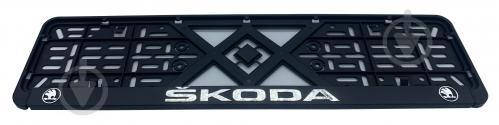 

Морозостойкая рамка для номерного знака 3D для Skoda черный полиуретан