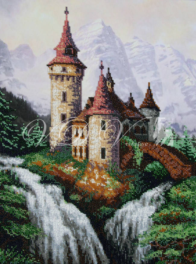 

Т-0067 Шум водопада . ВДВ. Схема на ткани для вышивания бисером