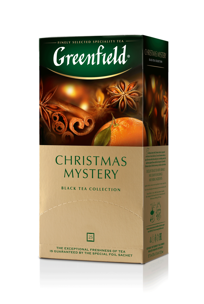 

/Чай черный 15г*25*10 пакет Christmas Mystery GREENFIELD