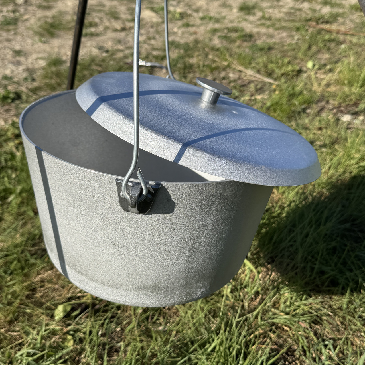 Казан алюмінієвий на 8л з кришкою та дужкою