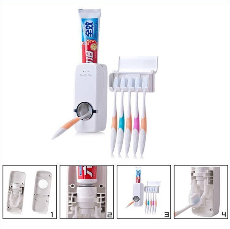 

Дозатор зубной пасты и держатель щеток Toothpaste Dispenser, Белый
