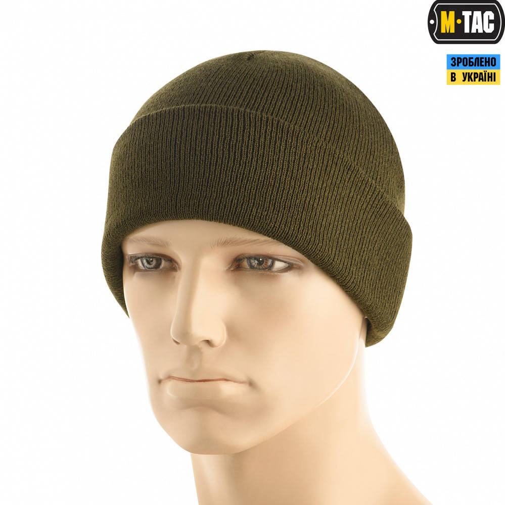 

Шапка тонкая вязка 100% акрил M-Tac Dark Olive S/M, Оливковый