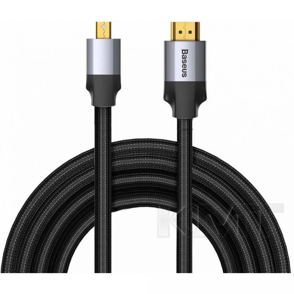 

Кабель Baseus Enjoyment Series MiniDP Male To 4KHD Male Adapter Cable 1m (CAKSX-L0G) Dark gray, Темно-серый