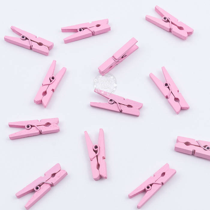 

Декоративная прищепка розового цвета (3 см), Розовый