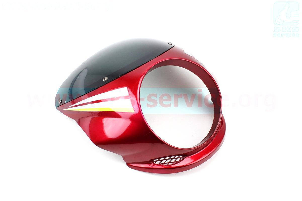 

Обтекатель фары круглой + ветровик красный на мотоциклы CB125-250 (Viper 125J)
