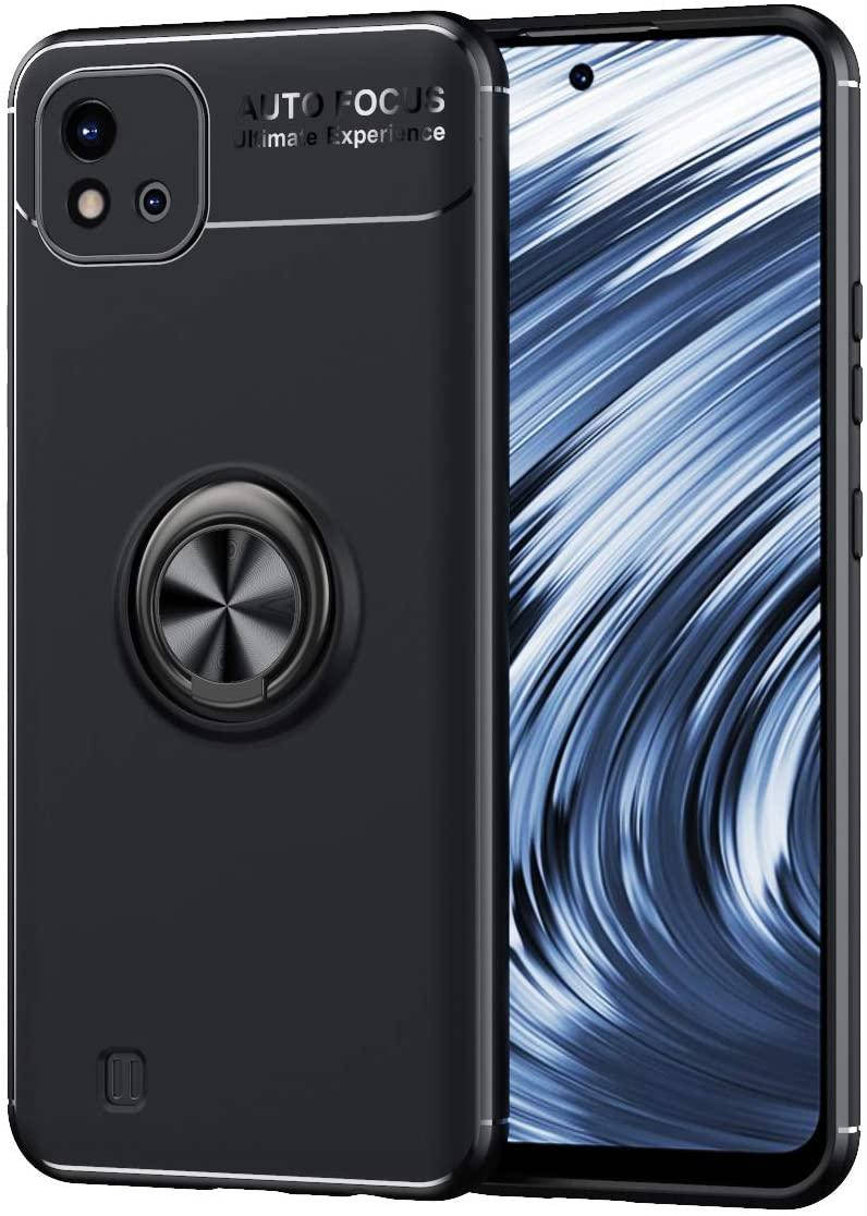 

Чехол TPU Ring для Realme C11 2021 бампер противоударный с подставкой Black