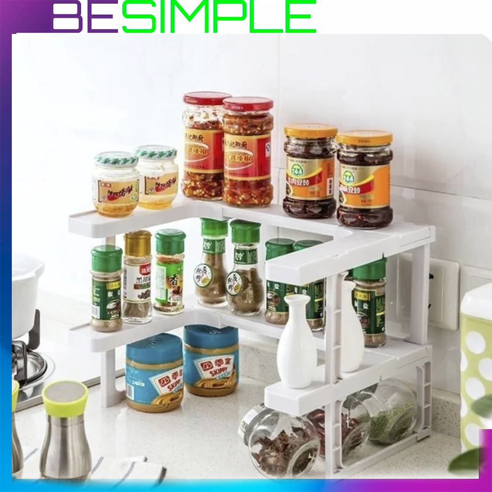 

Полка-органайзер для специй Spicy Shelf / Многофункциональный органайзер-полка для специй и банок, Белый