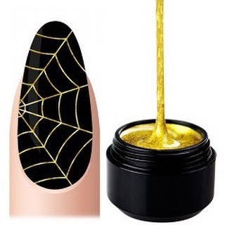 

Гель-краска паутинка для дизайна ногтей Spider gel 8 мл, золотистая, Золотистый
