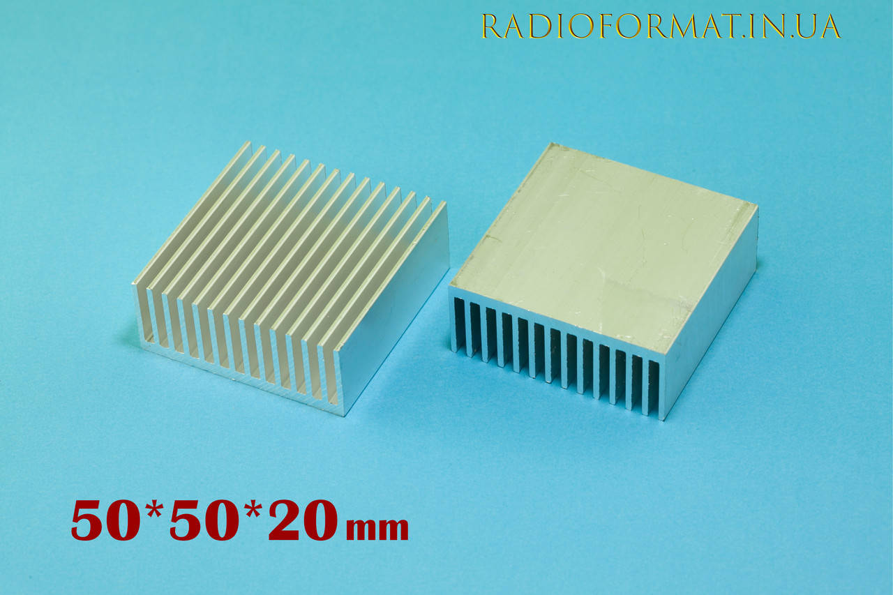 

Радиатор охлаждения алюминиевый 50*50*20 мм., БЕЛЫЙ
