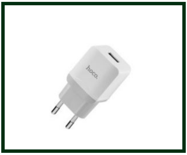 

Сетевое зарядное устройство Hoco C22A 1 USB 2.4A, белое, Белый