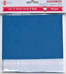 

Набор заготовок для открыток 15*15 Santi 230г/м 5шт темно-синие 952278