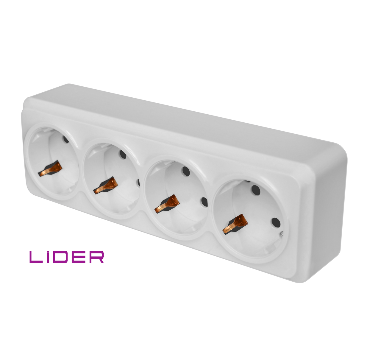 

Розетка четырехместная с заземлением LRO16-853 серия "Нова" TM LiDER