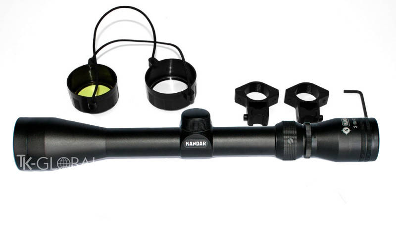 

Оптичний приціл Kandar 3-9x40 сітка, Черный