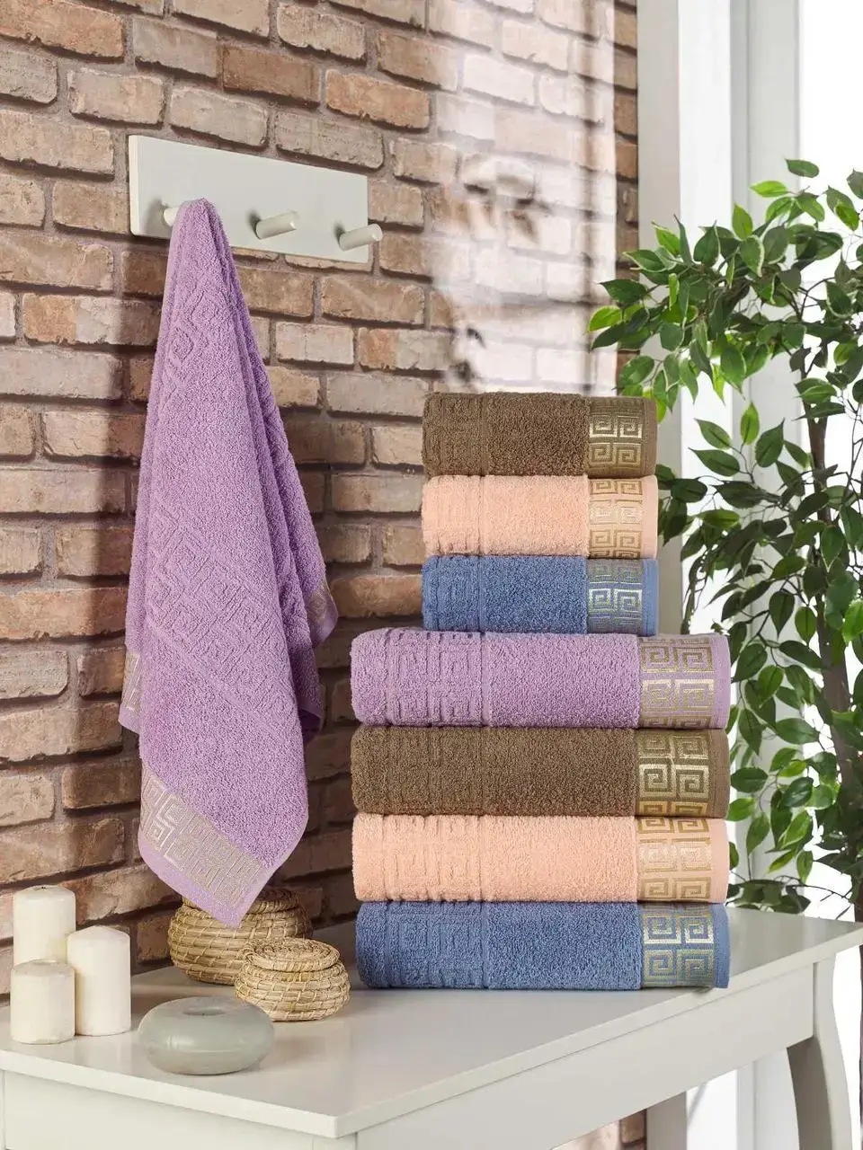 

ПОЛОТЕНЦА МАХРОВЫЕ ХЛОПОК 70Х140см (4ШТ) 450Г/М2 GREK DESEN, ТУРЦИЯ, Разные цвета