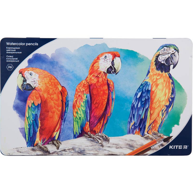 

Олівці кольорові акварельні Kite K18-1054, мет. пенал, 36 шт.
