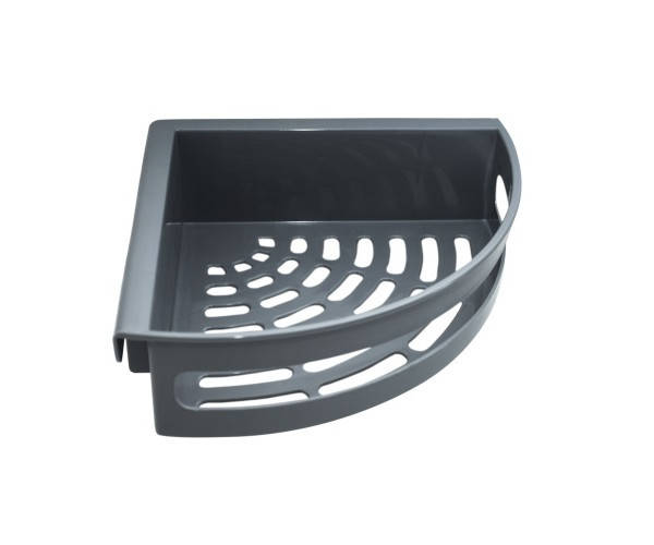 

Поличка для ванної кутова (сірий матовий)