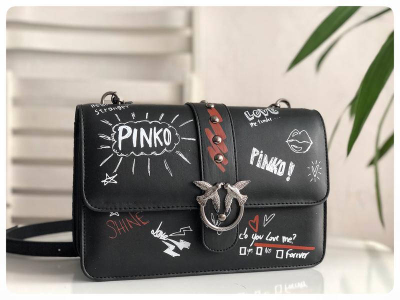 

Модная женская черная сумка Pinko, Черный