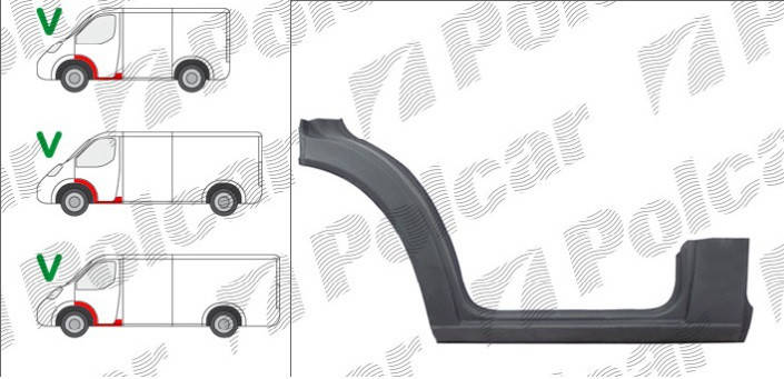

Порог передней левой двери + арка L для MB Sprinter