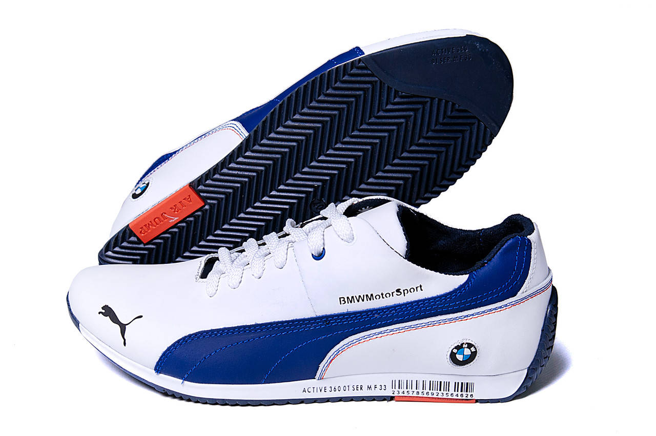 

Мужские кожаные кроссовки Puma BMW MotorSport (smile), Белый