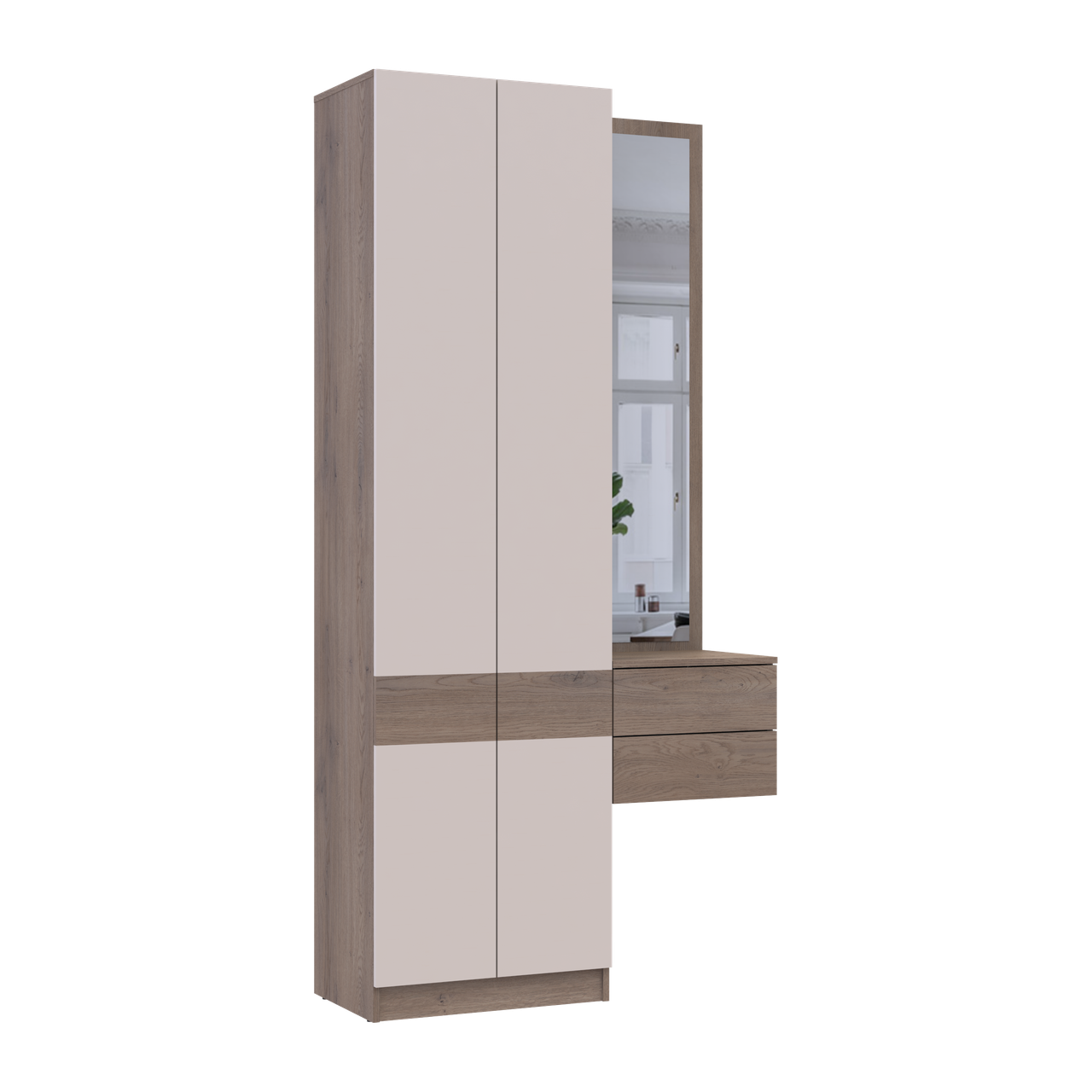 Передпокій Doros Сола 1+2 Канноло/Кашемір ДСП / дзеркало 105х40х215 (42005232) 6