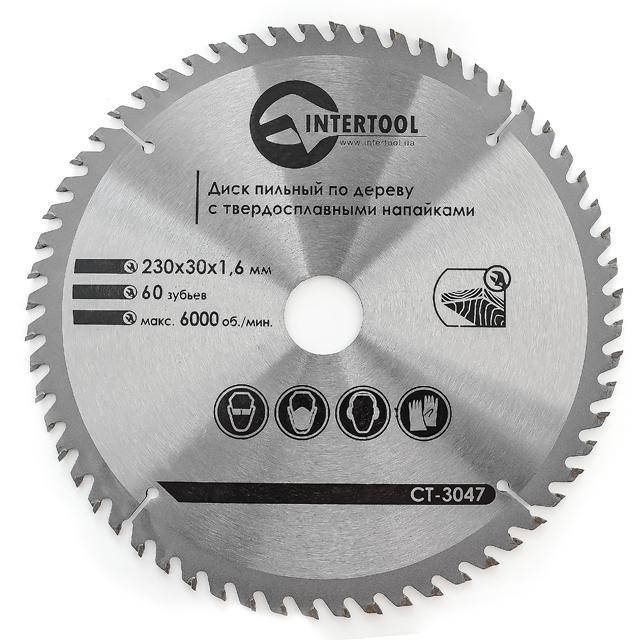 

Диск пильный по дереву с твердосплавными напайками INTERTOOL CT-3047