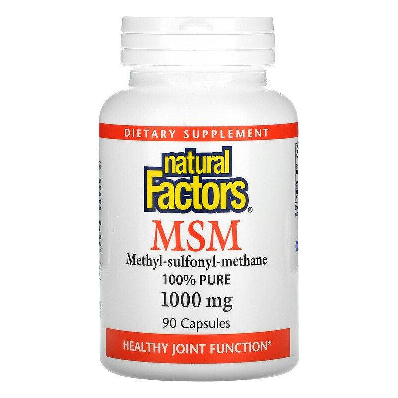 

Метилсульфонилметан, МСМ, MSM, 1000 мг, 90 капсул, Natural Factors (NFS-02652)