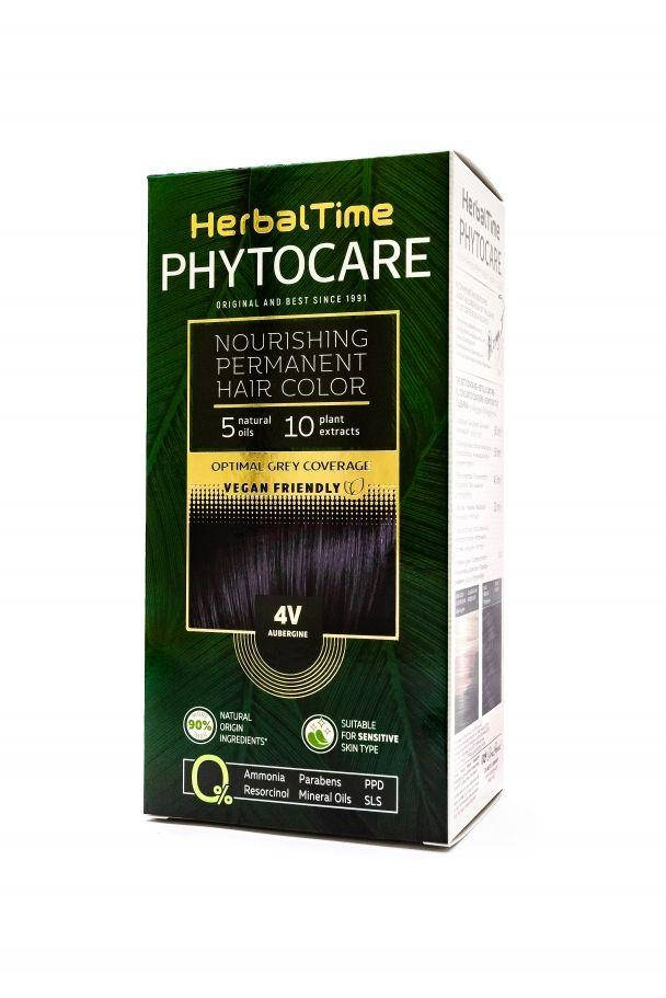 

4V Баклажан Стойкая питательная краска для волос Herbal Time PHYTOCARE