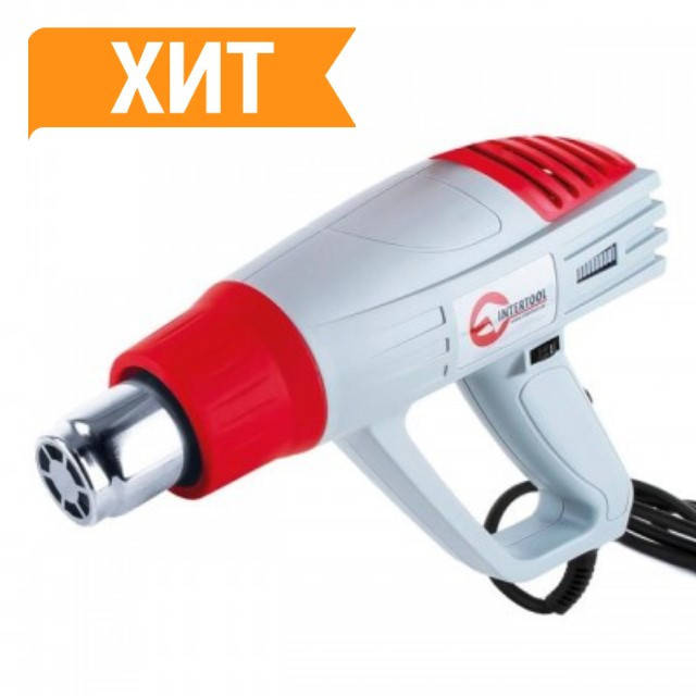 

Фен технический 2000 Вт, 3 режима, 60-600 град., 300-500 л/мин INTERTOOL DT-2420