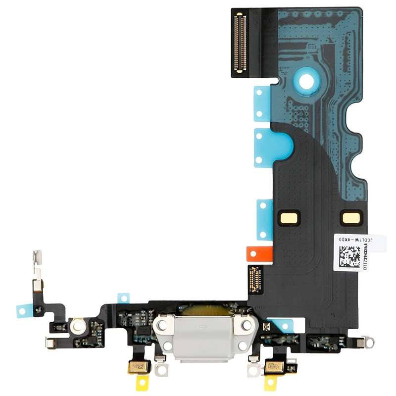 

Шлейф для iPhone 8 + разъем зарядки + разъем гарнитуры (белый)