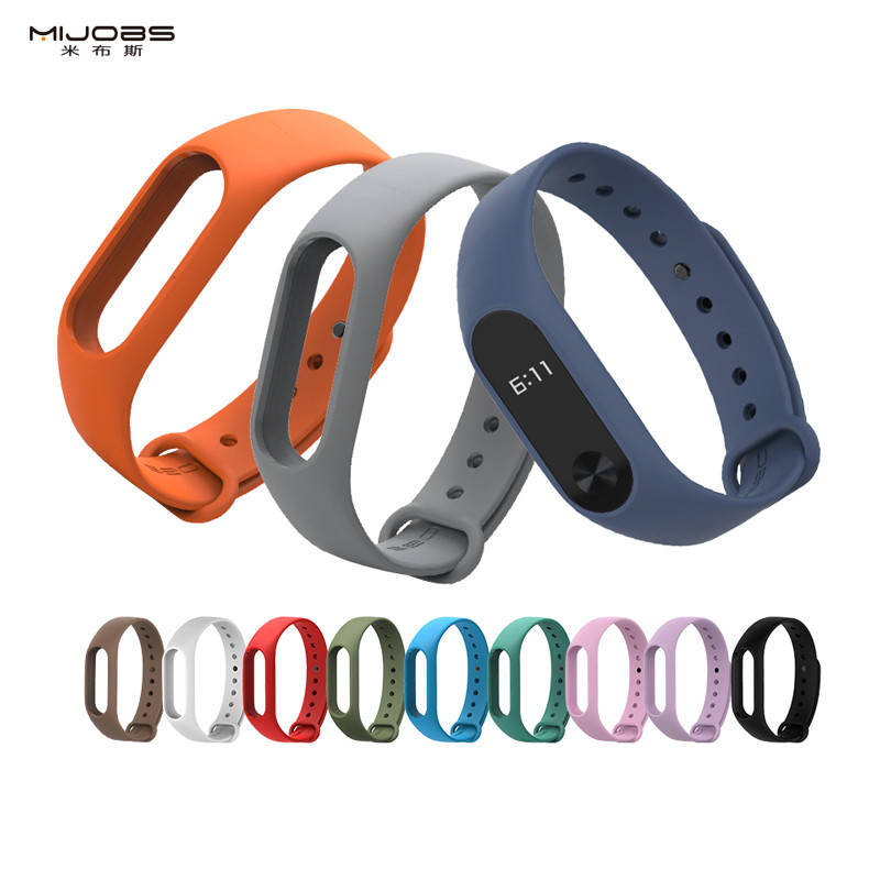 

Браслет MiJobs для Xiaomi Mi Band 2. Якісний силіконовий ремінець. Сірий