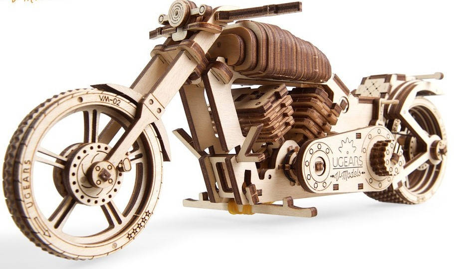 

Механический 3D пазл UGEARS "Байк VM-02"