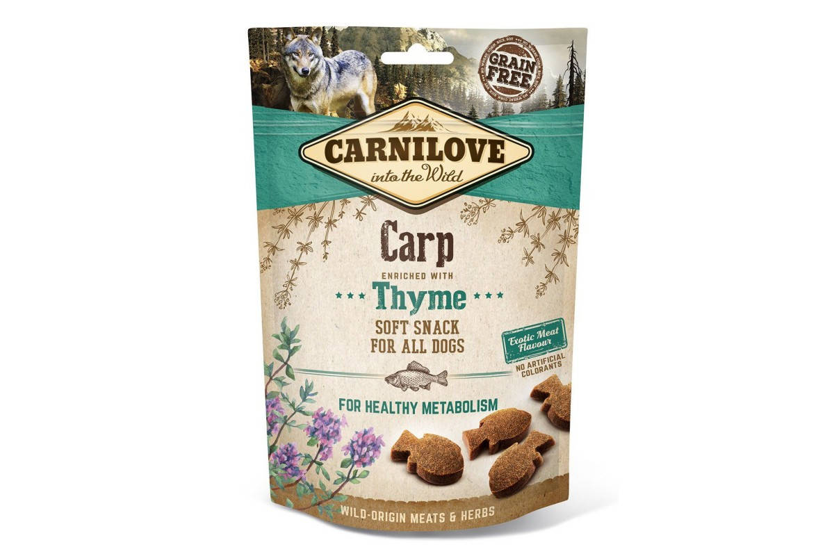 

Лакомство для собак Carnilove Dog Semi Moist с карпом и тимьяном 200гр