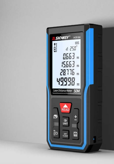 

Аккумуляторная лазерная рулетка-дальномер SNDWAY H-D510A до 50 метров