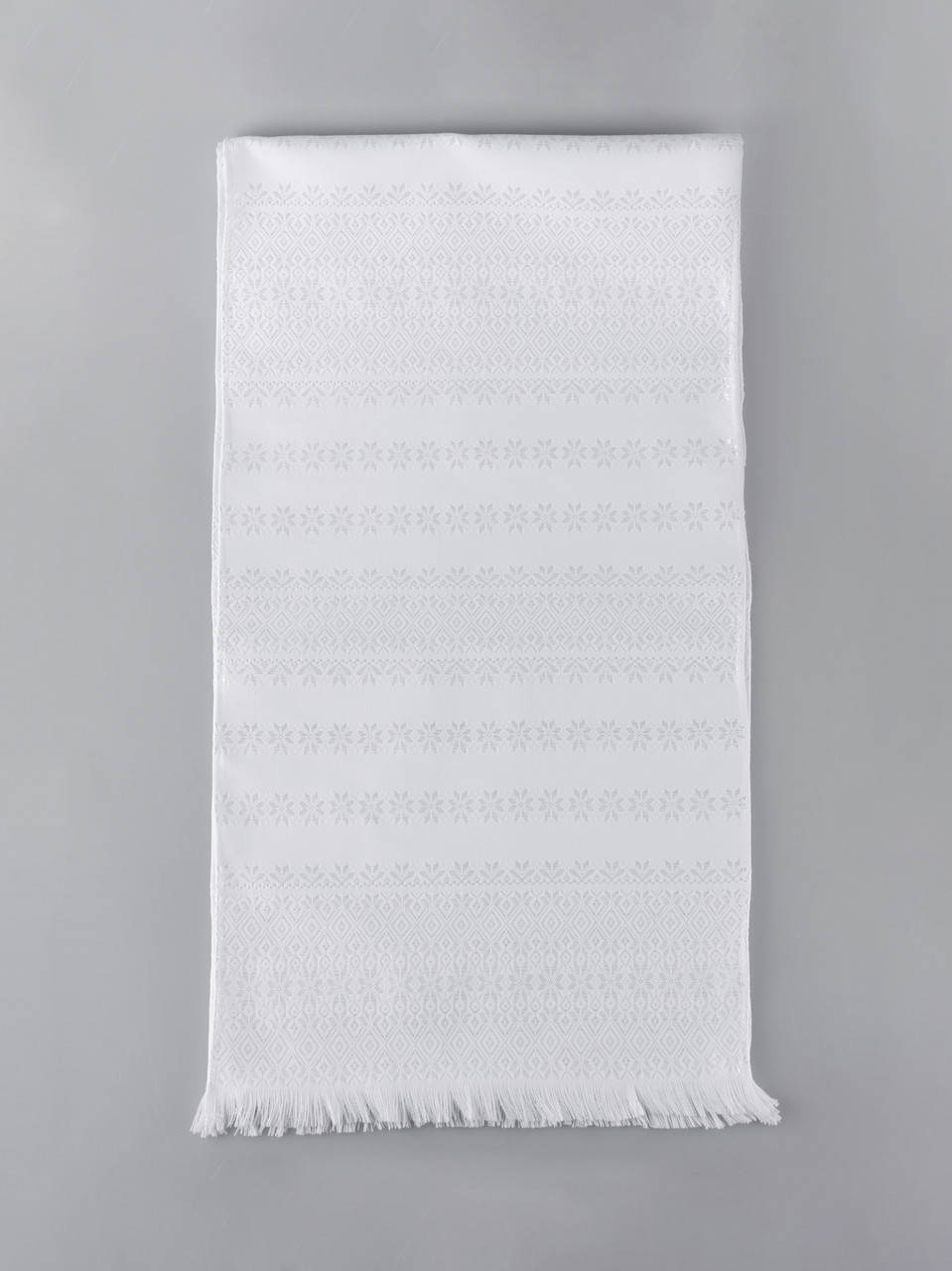 

Свадебный белый рушник для икон 105х27