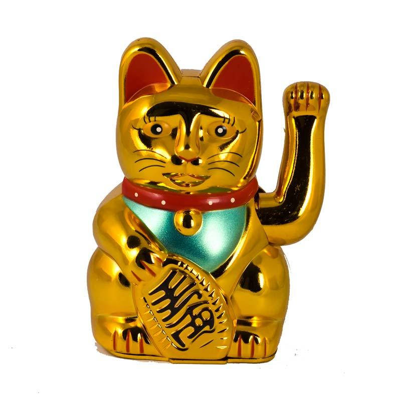 

Кошка манеки-неко пластик на батареях 20 см УЦЕНКА (4717а-1)