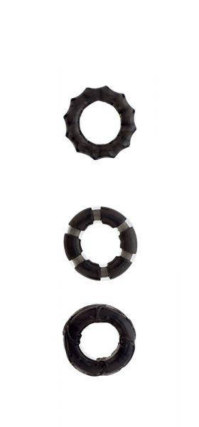 

Набор колец MENZSTUFF STRETCHY COCK RINGS, SMOKE, Черный