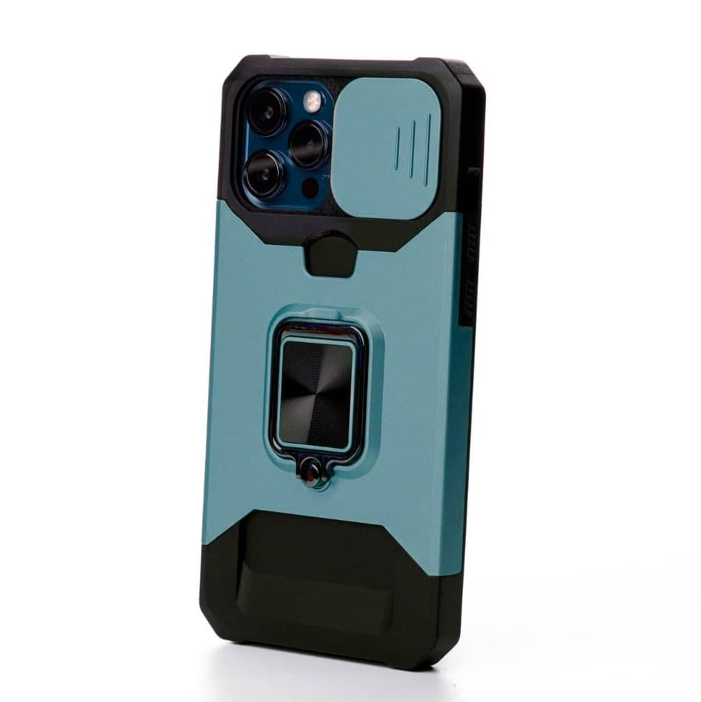 

Противоударный чехол с кольцом PROTECTIVE RING CARD для iPhone 11 Pro Max темно-зеленый