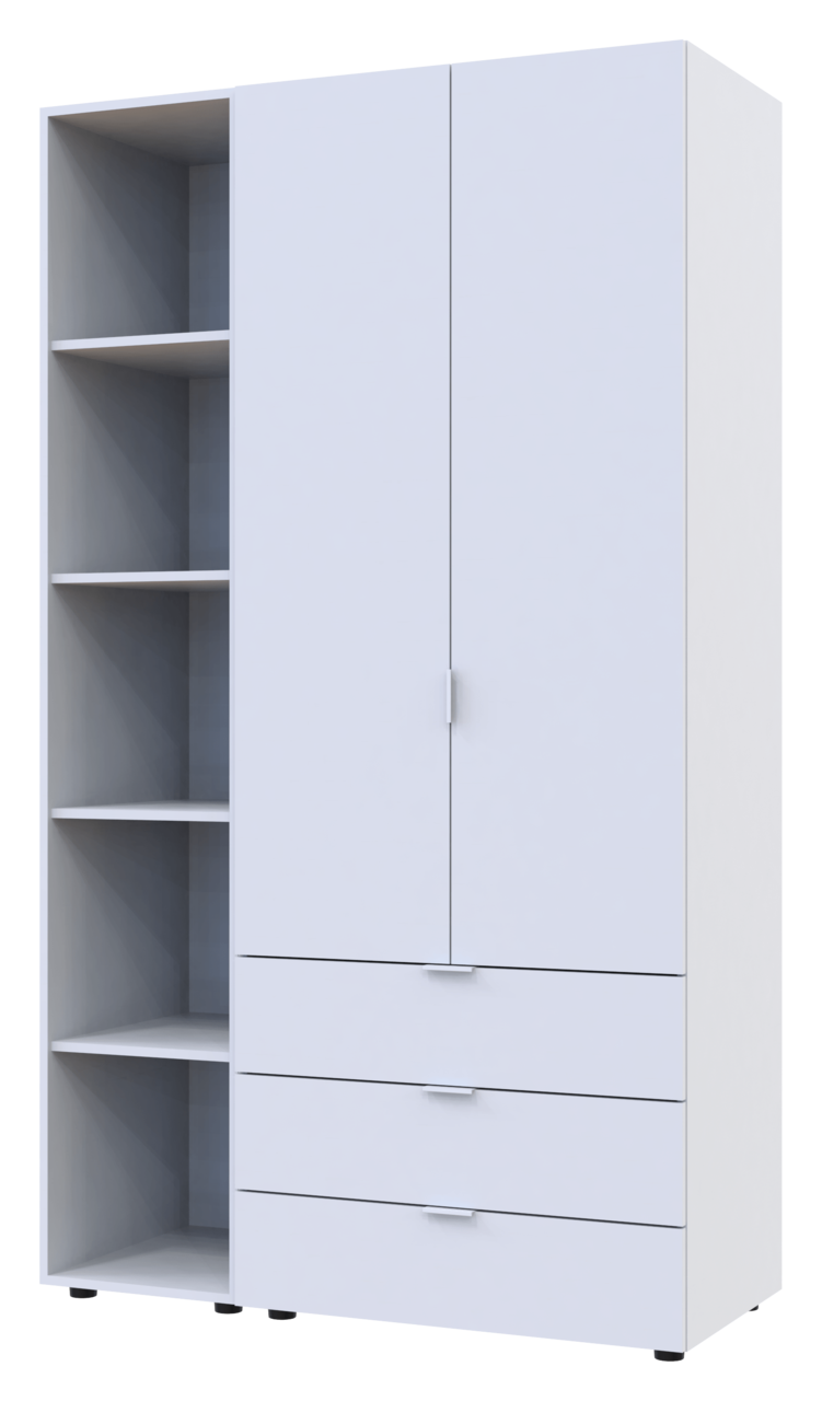 Комплект Doros Гелар з Етажеркою Білий 2 ДСП 115.7х49.5х203.4 (42005029) 3