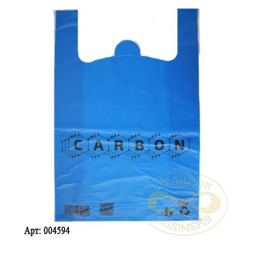 

Пакеты майка Carbon 40х60 см синие арт. 4594 (50шт), Синий