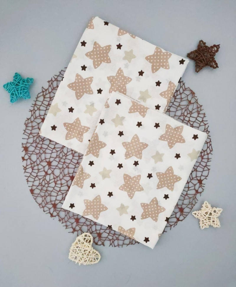 

Хлопковая пеленочка для малышей 100 х 110 см ситец, Бежевый