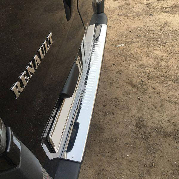 

Накладки на задний бампер С загибом (Carmos, сталь) - Renault Trafic 2001-2015 гг.