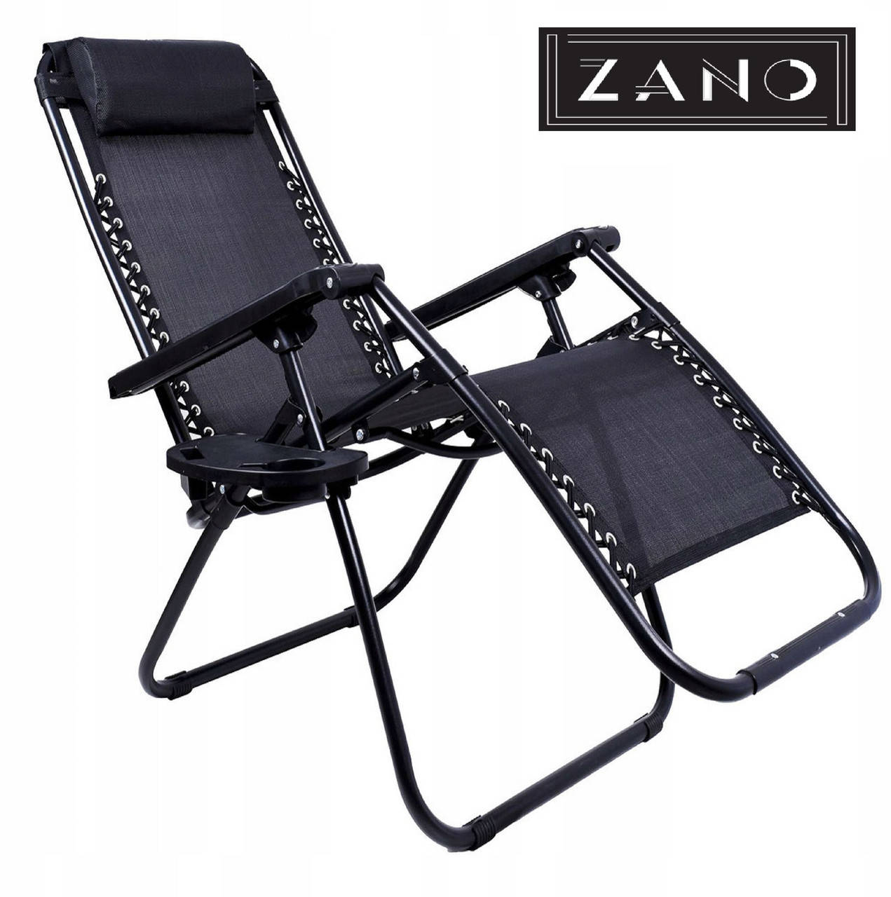 

Шезлонг ZANO ZERO GRAVITY BLACK до 120 кг.!