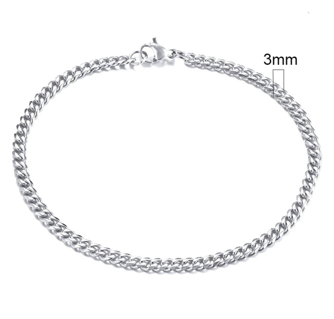 

Мужской браслет цепочка "VNOX", 3 мм, С8759